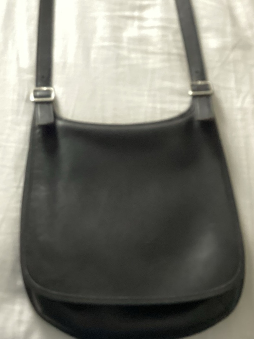 Coach Black Leather Shoulder Bag with Adjustable Strap